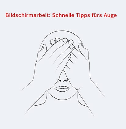 Lange Bildschirmarbeit belastet die Augen Lange Bildschirmarbeit belastet die Augen