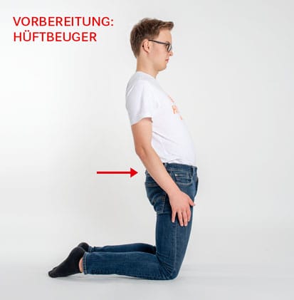 Übung 1. das Becken nach vorne bringen Übung 1. das Becken nach vorne bringen